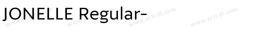 JONELLE Regular字体转换